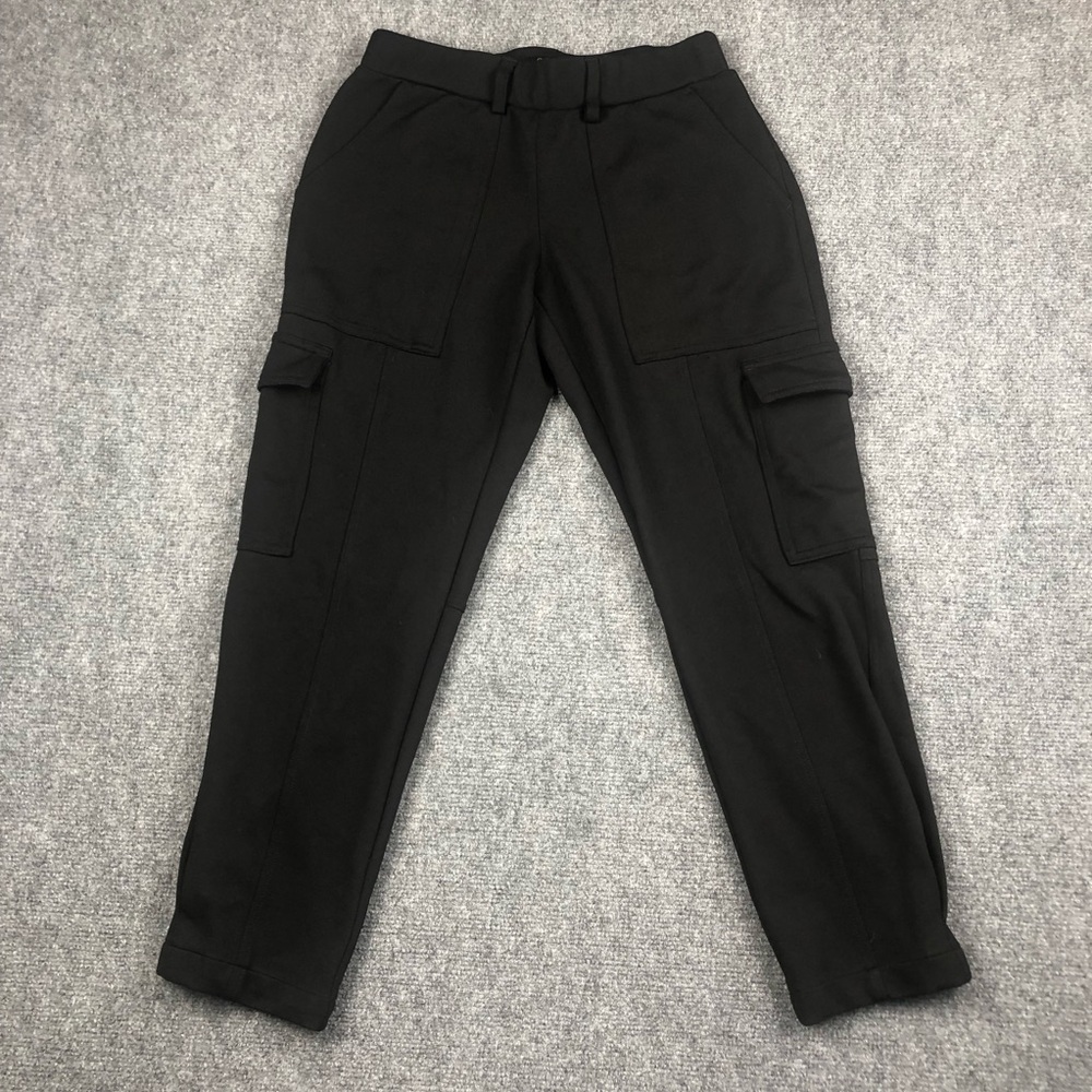 Quince Women's Stretch Ponte Tapered Cargo Pants